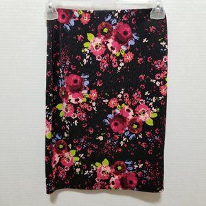 Charlotte Russe skirt XS floral print bodycon pencil straight exposed zipper